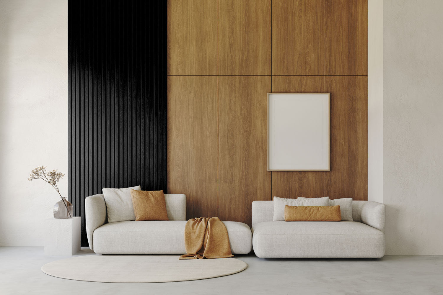 Akustik Wandpaneele Eiche Schwarz